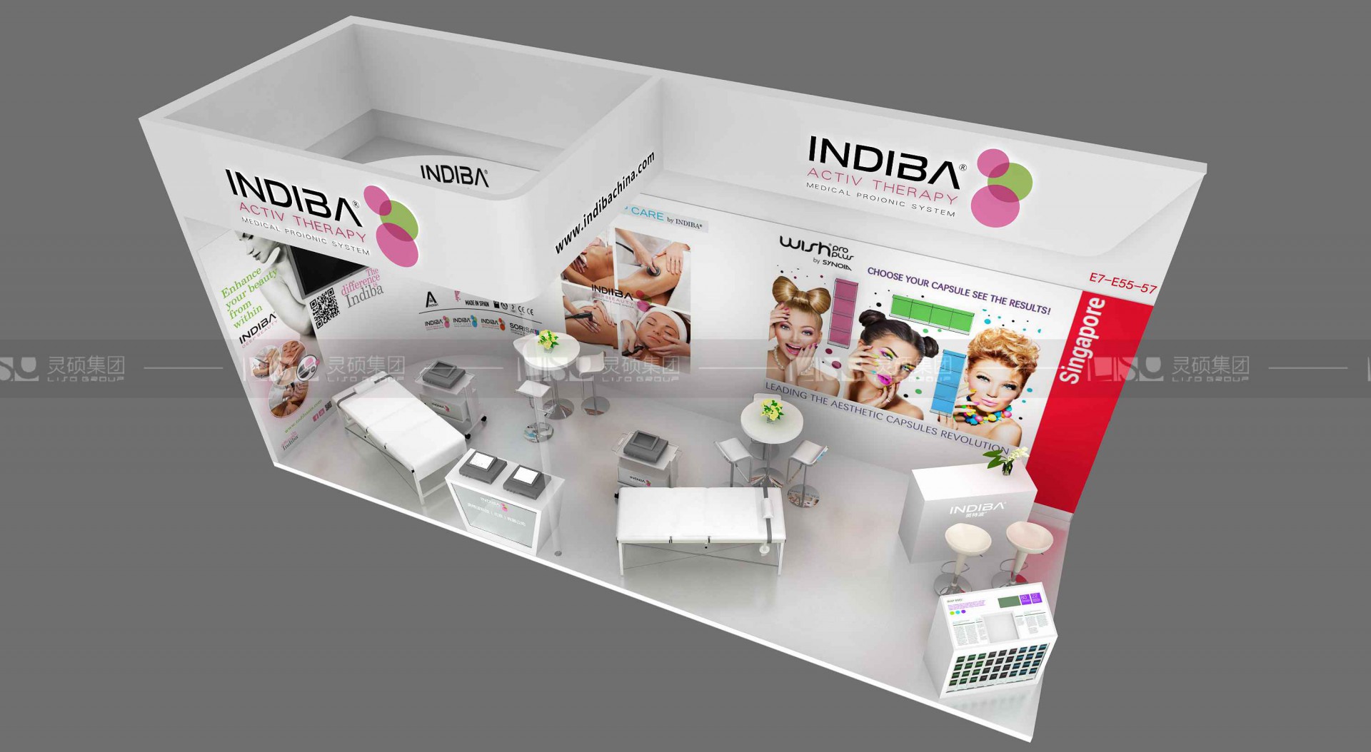 英特波-美容展展臺(tái)設(shè)計(jì)案例