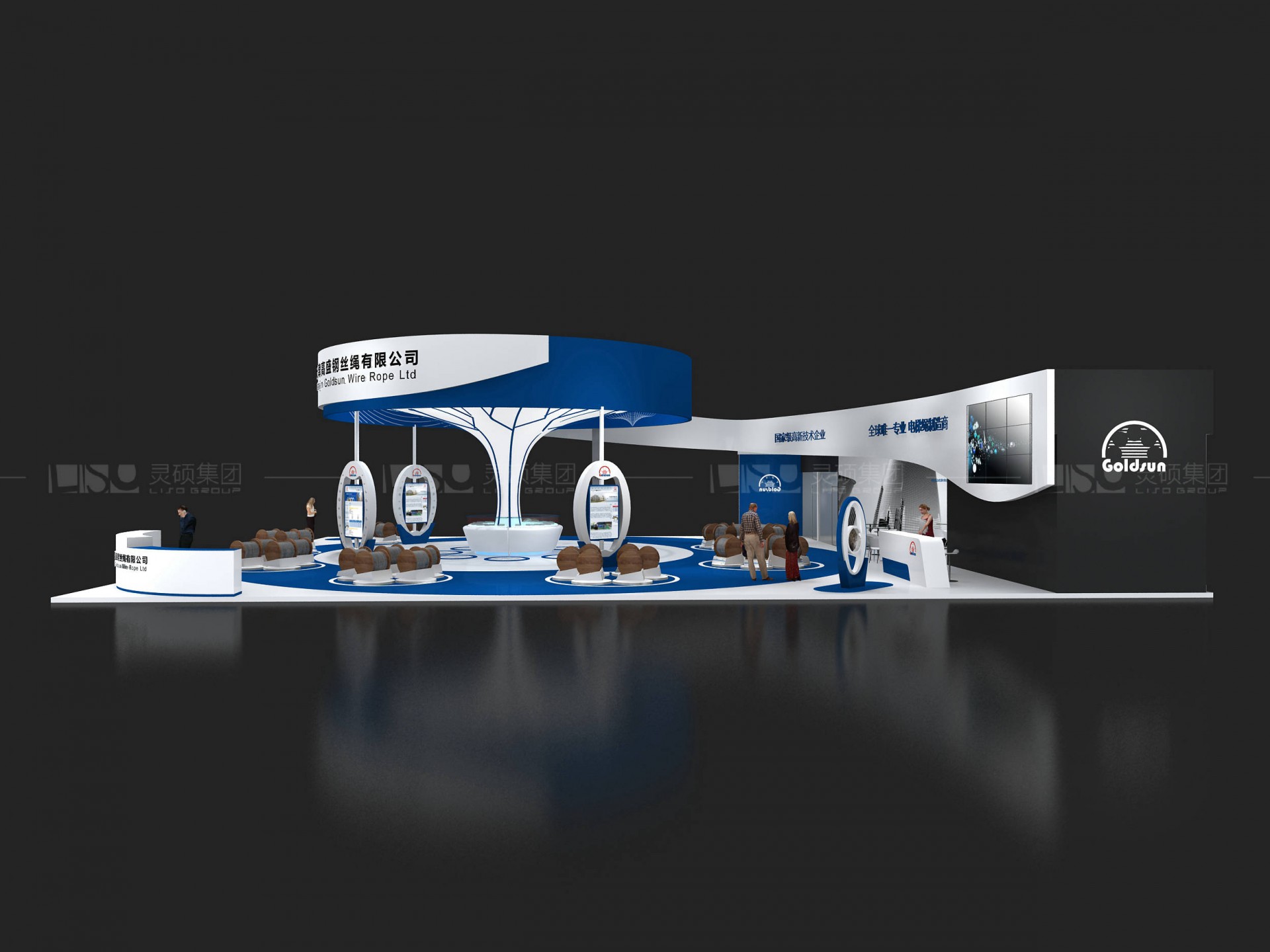 高盛-電梯展展臺設(shè)計案例