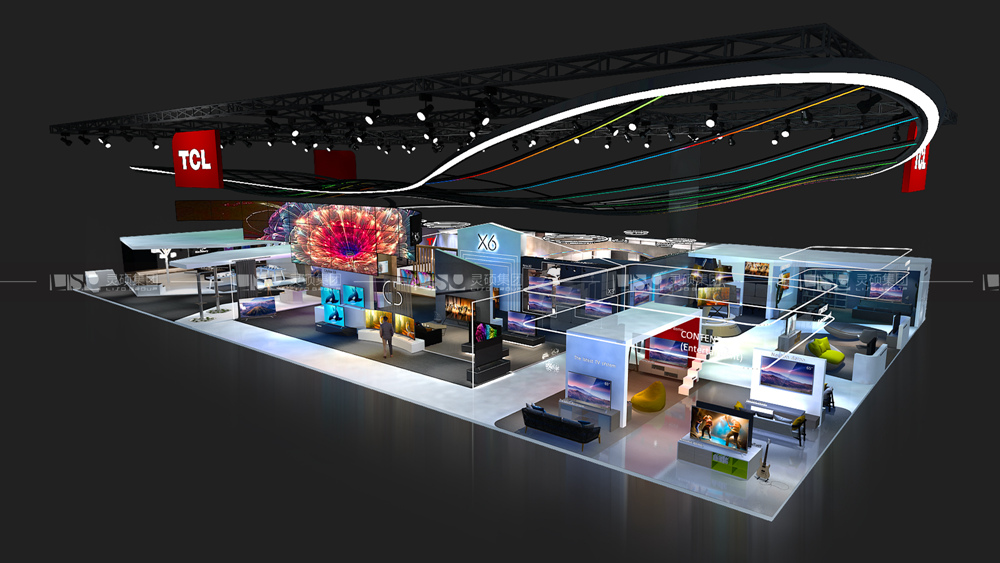 國(guó)外展臺(tái)設(shè)計(jì)搭建-TCL