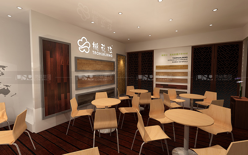 桃花江-地材展臺設(shè)計搭建案例