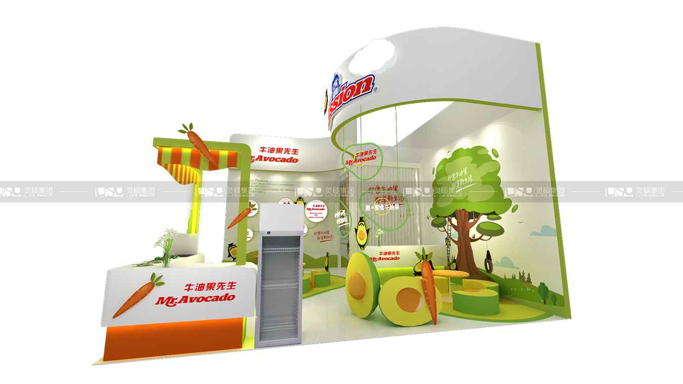 牛油果-2019年上海展會(huì)展臺(tái)設(shè)計(jì)案例