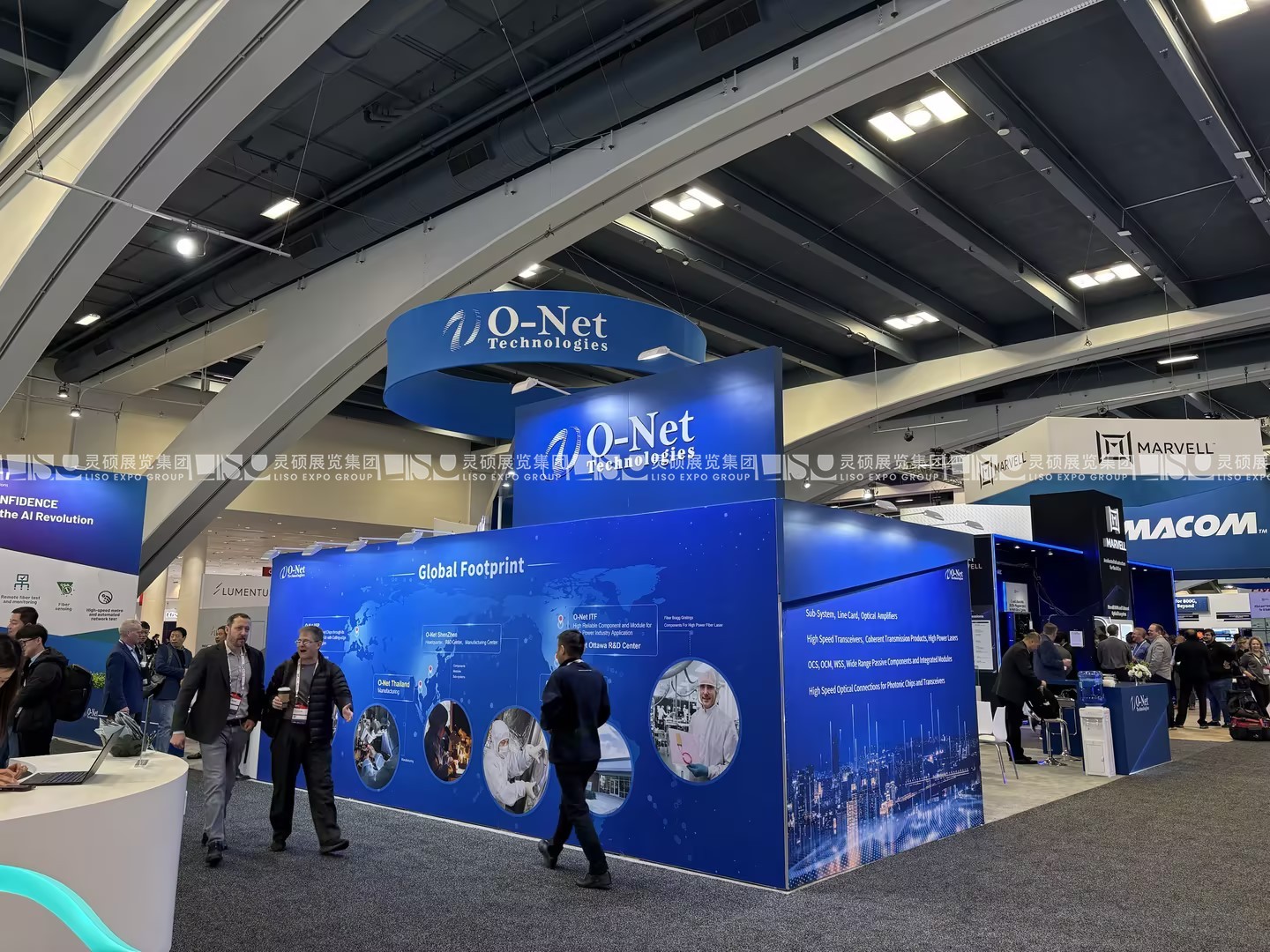 美國(guó)展臺(tái)設(shè)計(jì)搭建（光纖通訊展）