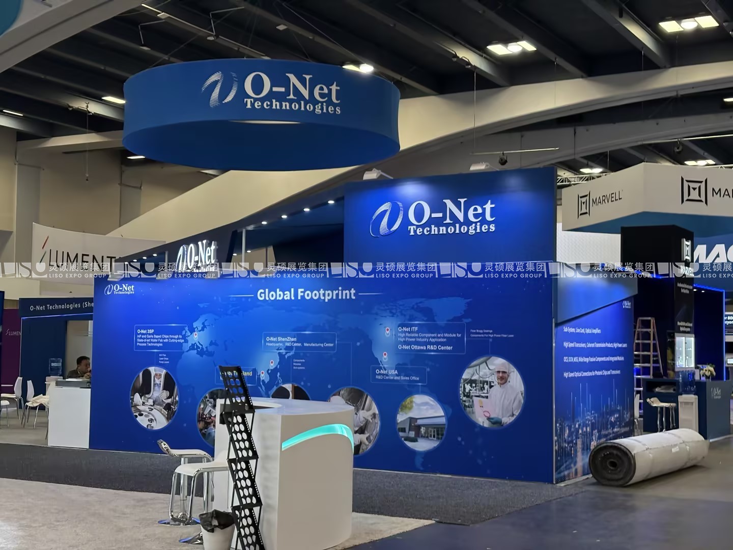 美國(guó)展臺(tái)設(shè)計(jì)搭建（光纖通訊展）