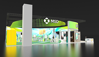 上海展會展臺設計搭建案例-默沙東